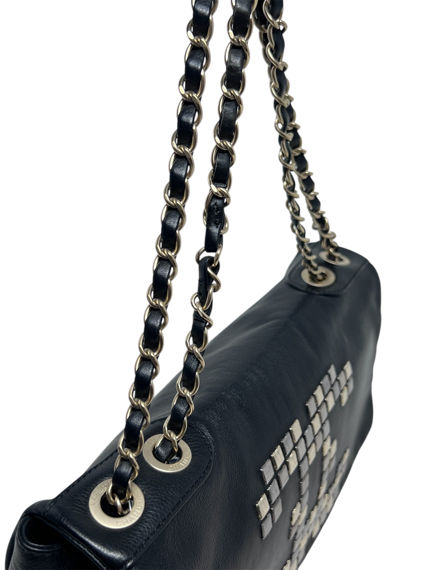 Chanel Mosaic Studs Chain Shoulder Bag