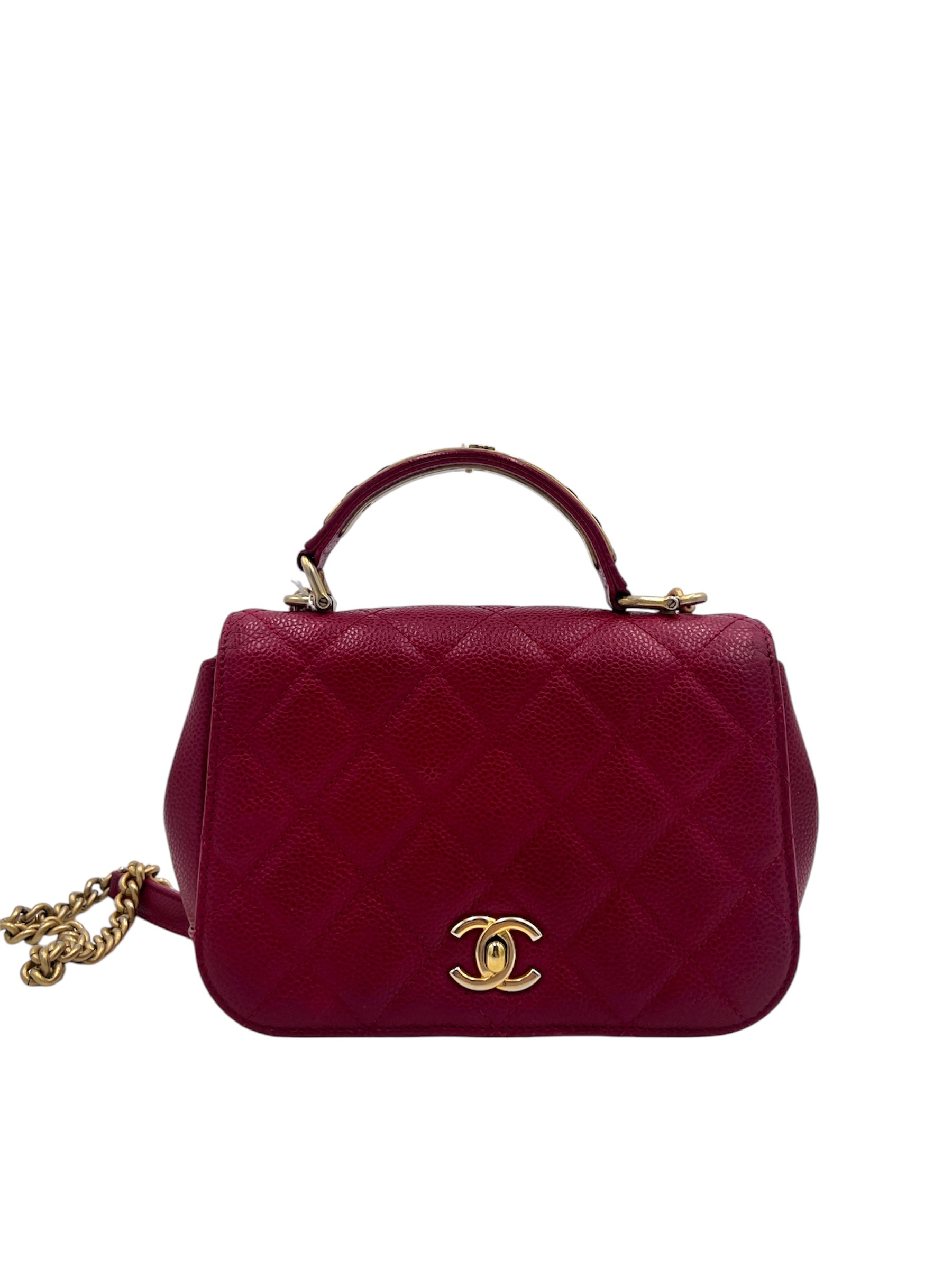 Chanel Caviar Quilted Top Handle Bag