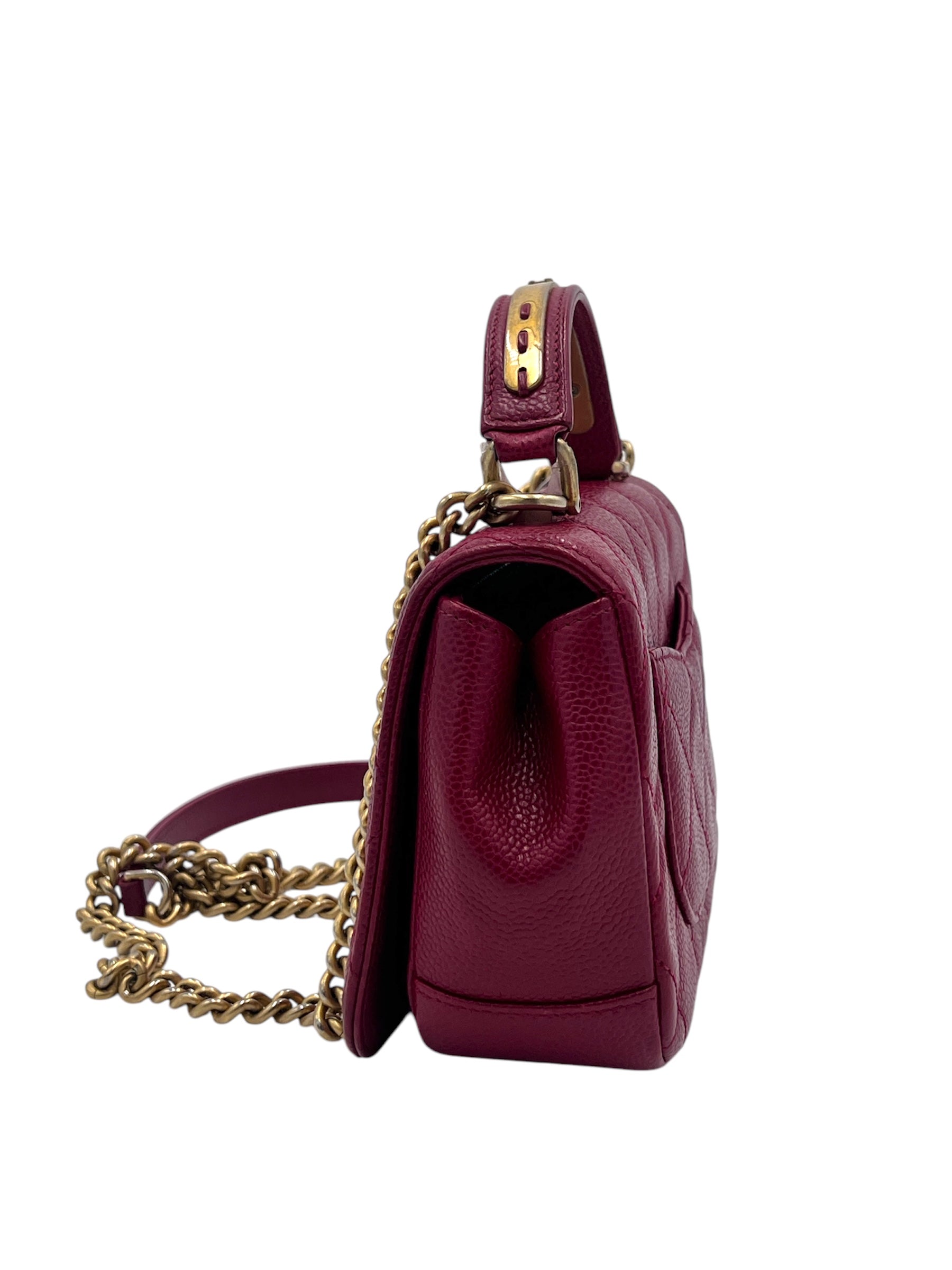 Chanel Caviar Quilted Top Handle Bag