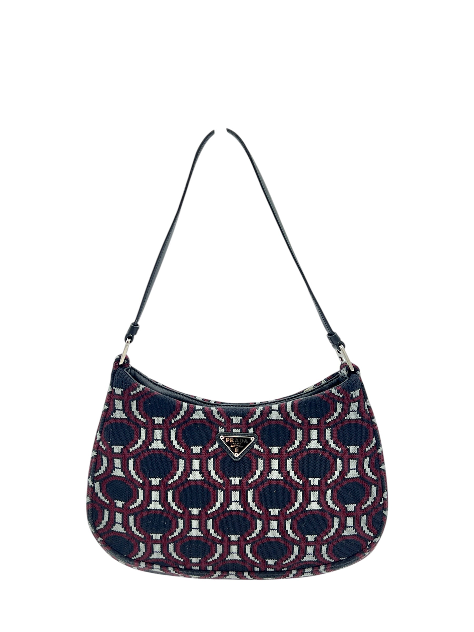 Prada Cleo Jacquard One Shoulder
