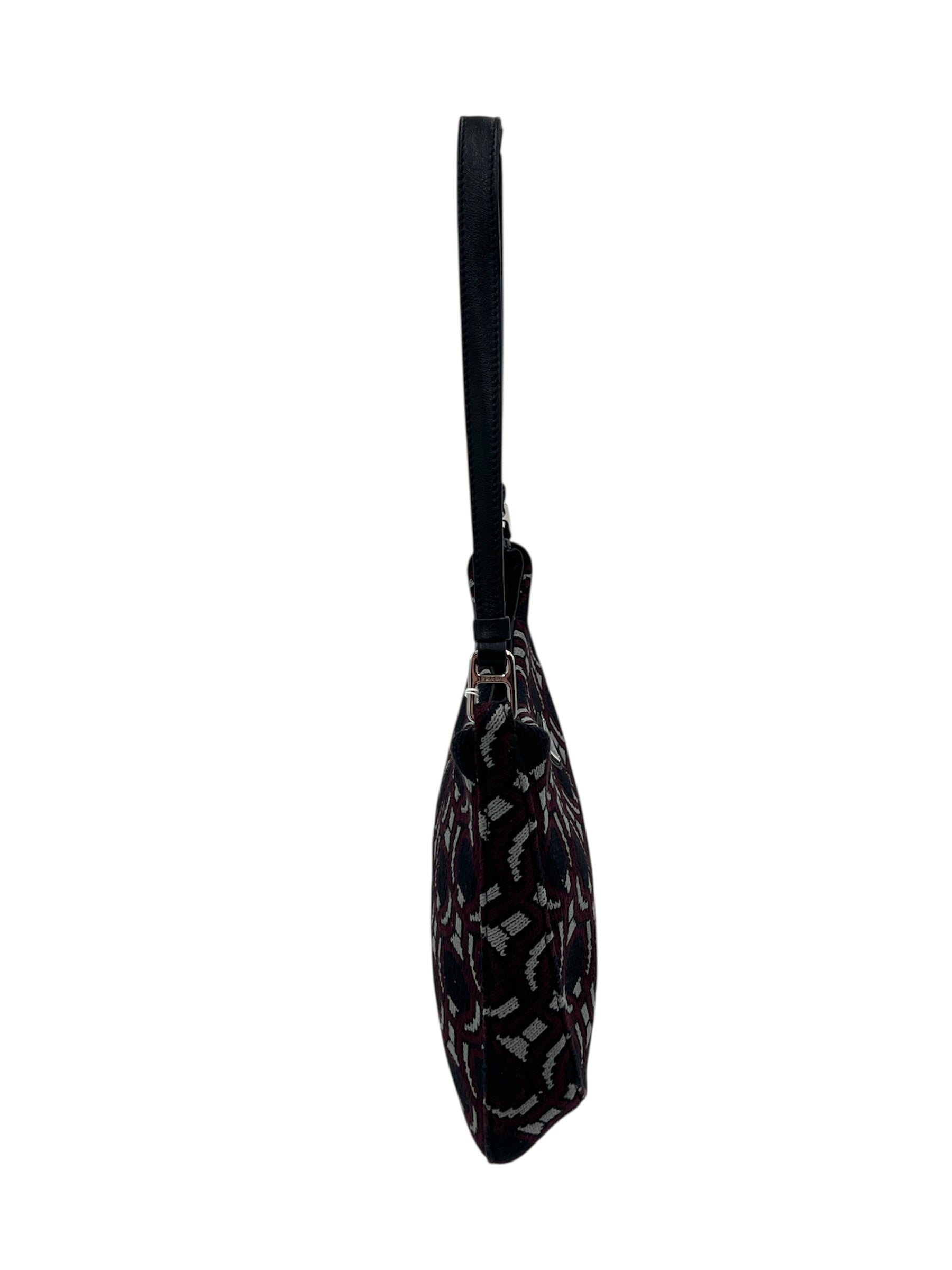 Prada Cleo Jacquard One Shoulder