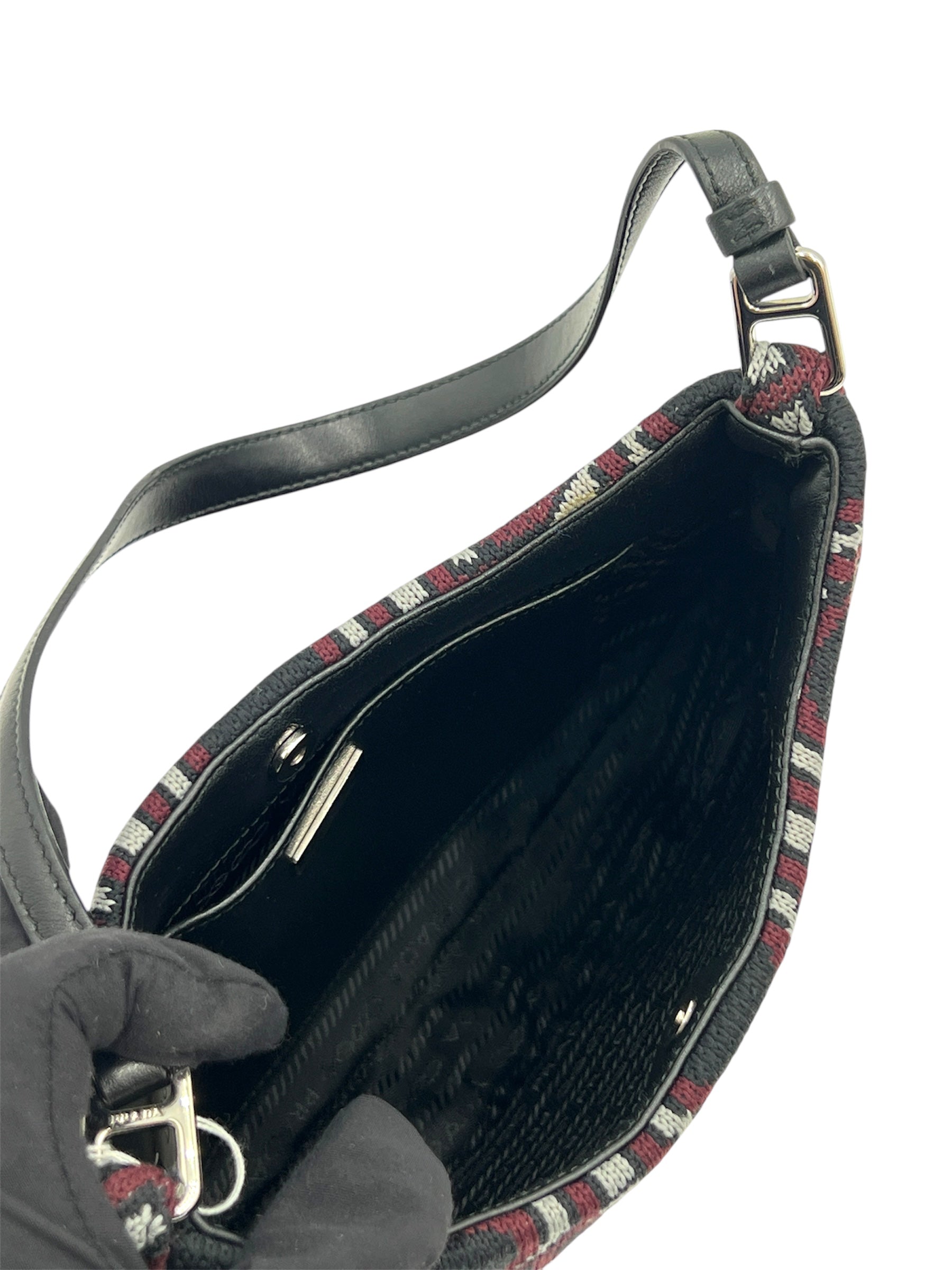 Prada Cleo Jacquard One Shoulder
