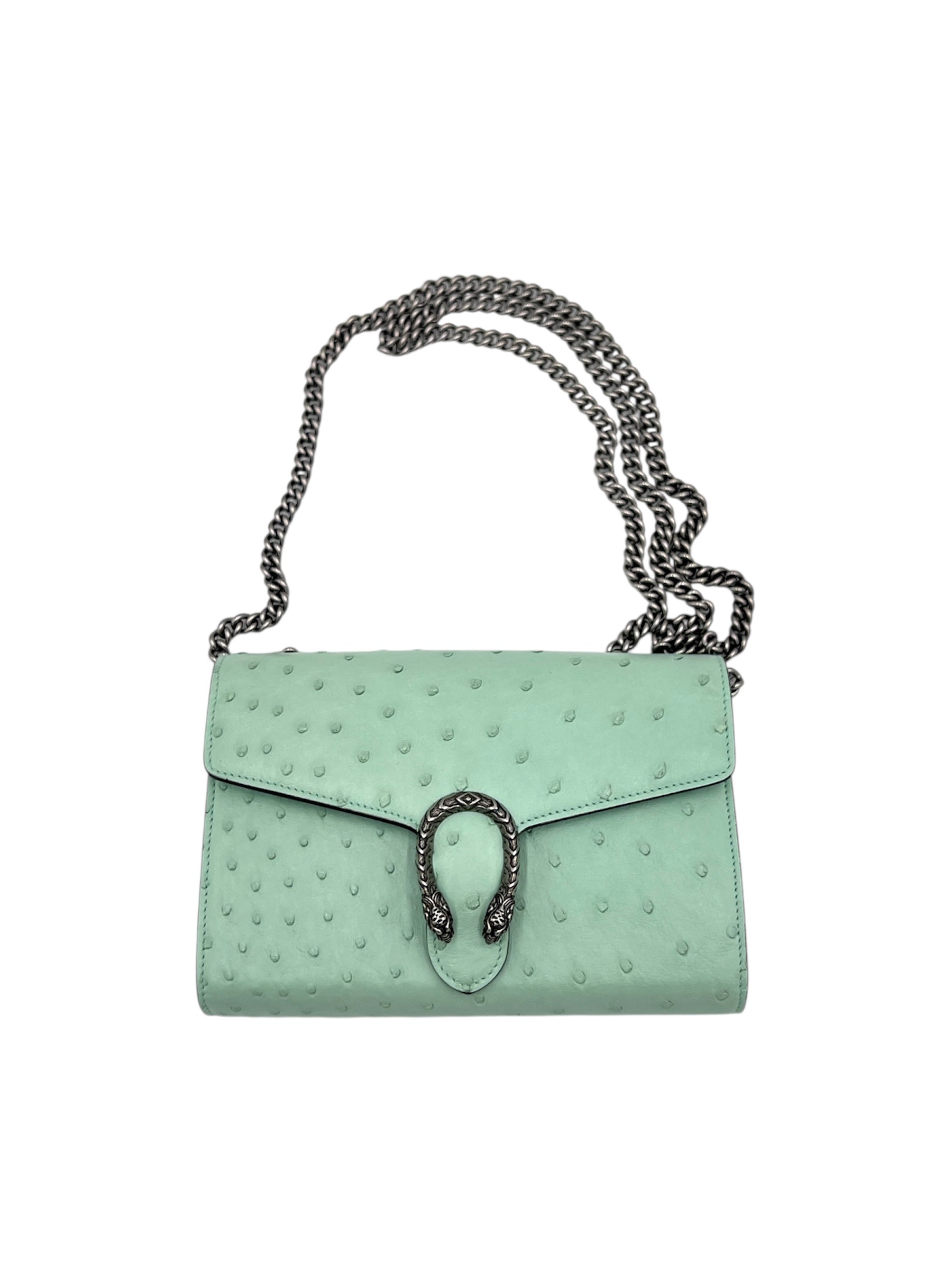 Gucci Dionysus Ostrich Chain Wallet