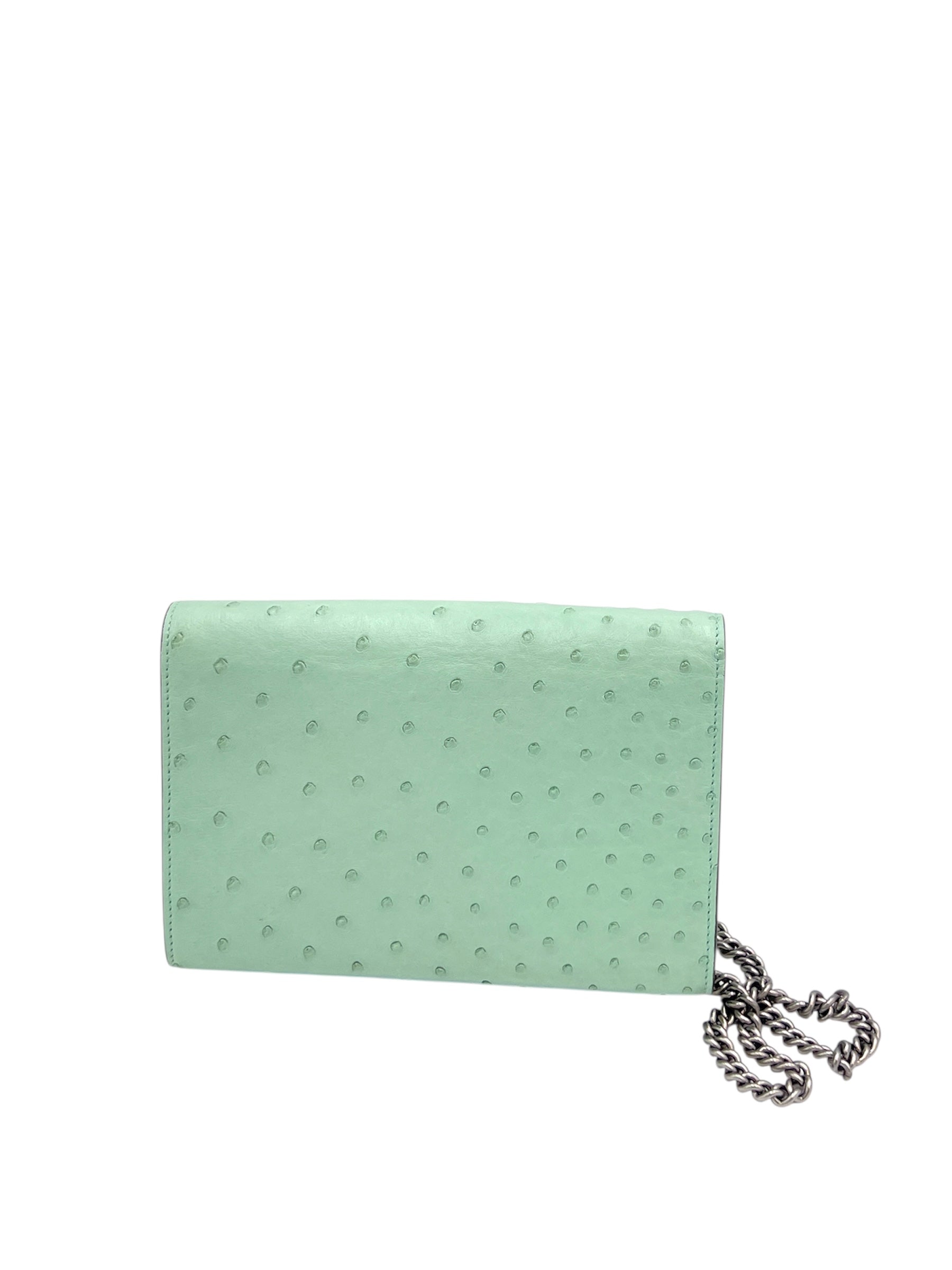 Gucci Dionysus Ostrich Chain Wallet