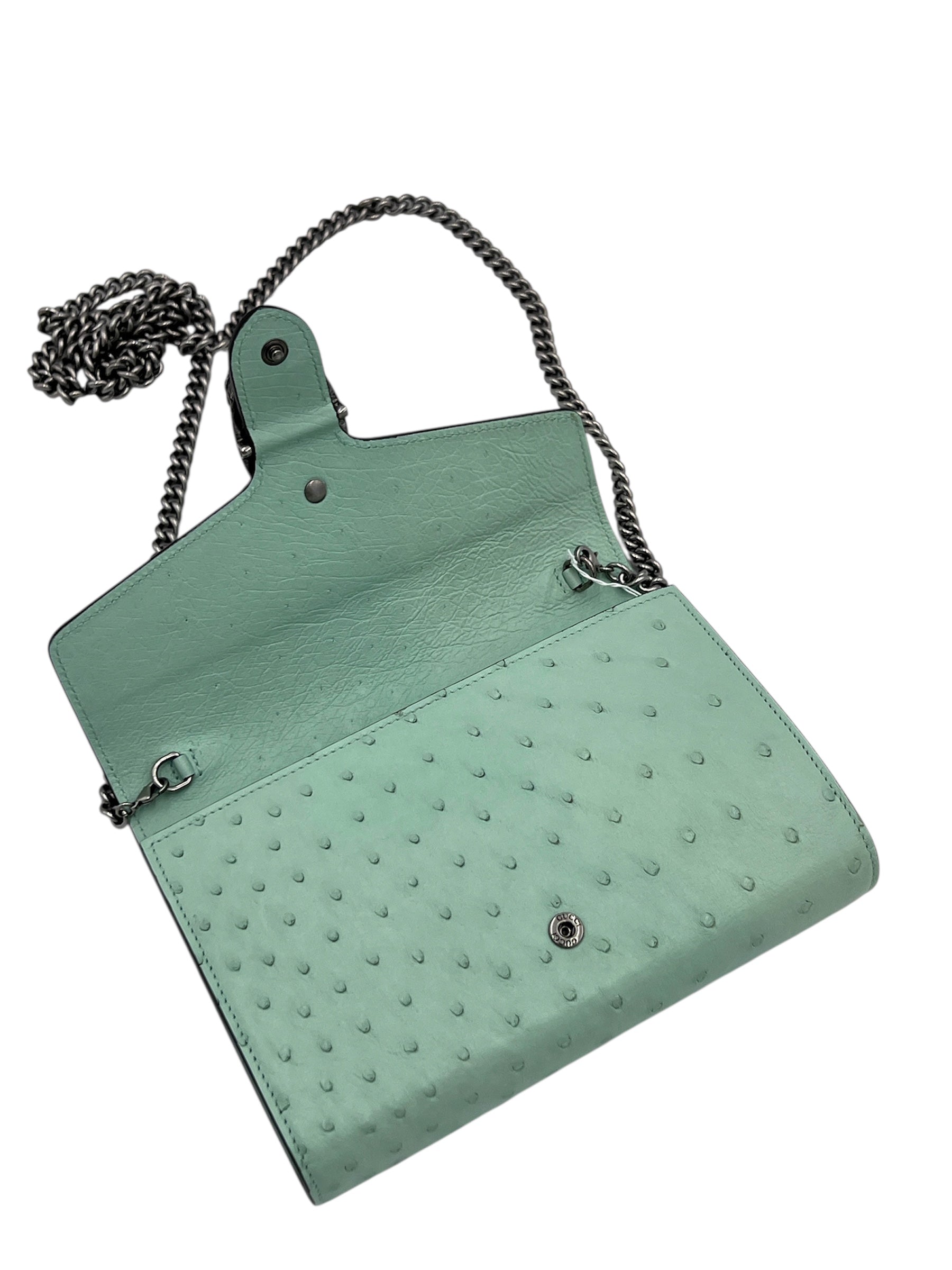 Gucci Dionysus Ostrich Chain Wallet