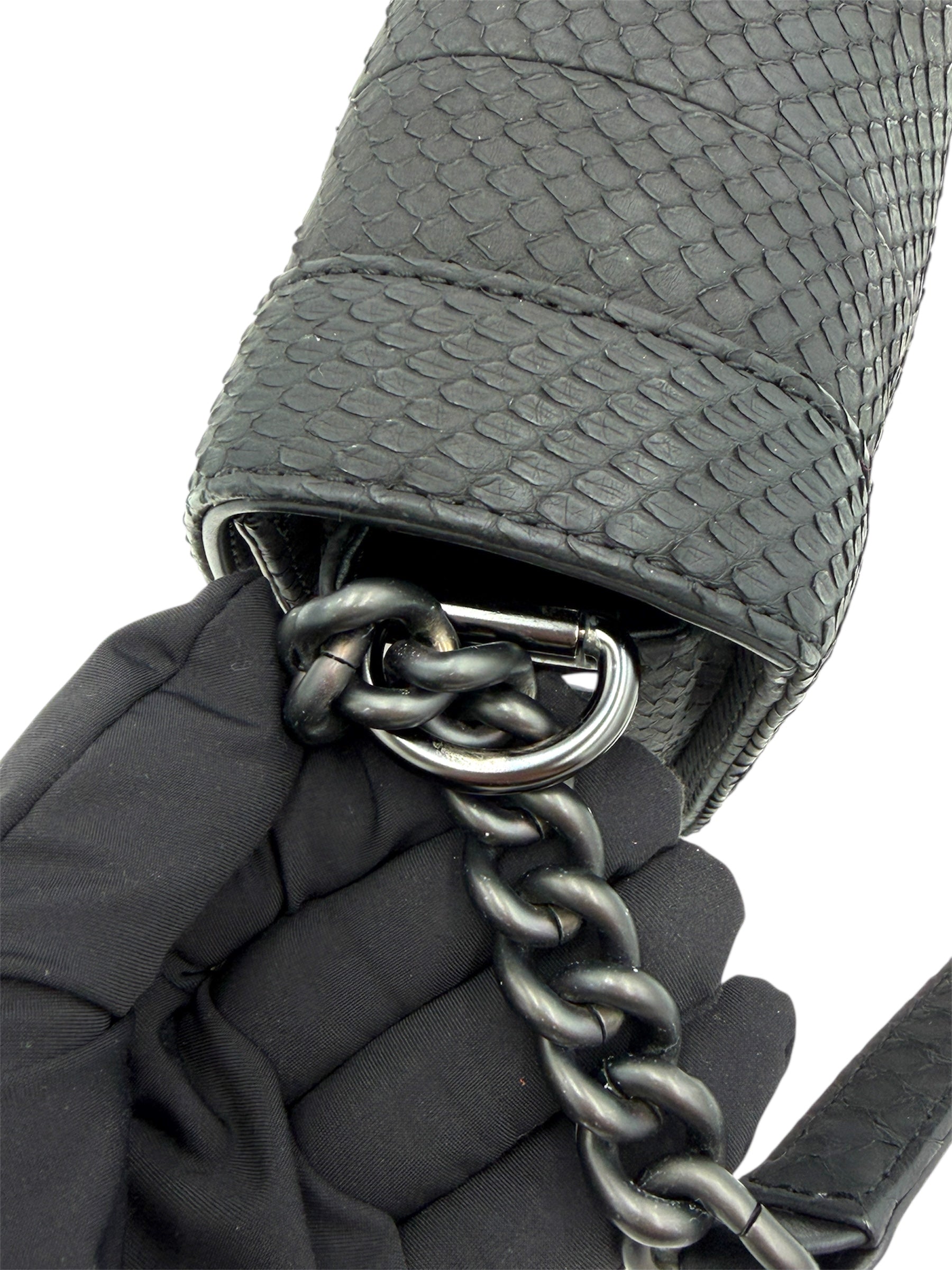 Chanel LeBoy Python Leather