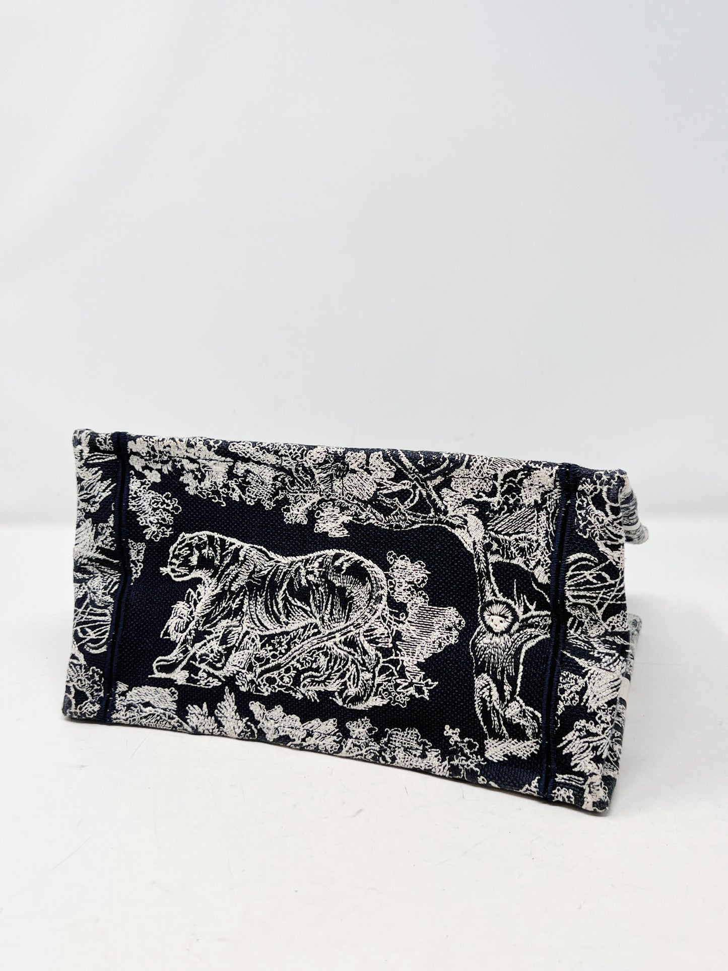 Dior Canvas Embroidery Book Tote Small