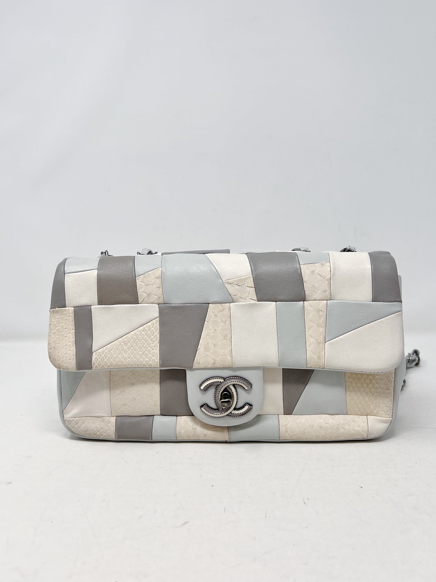 Chanel Patchwork Python Single Flap