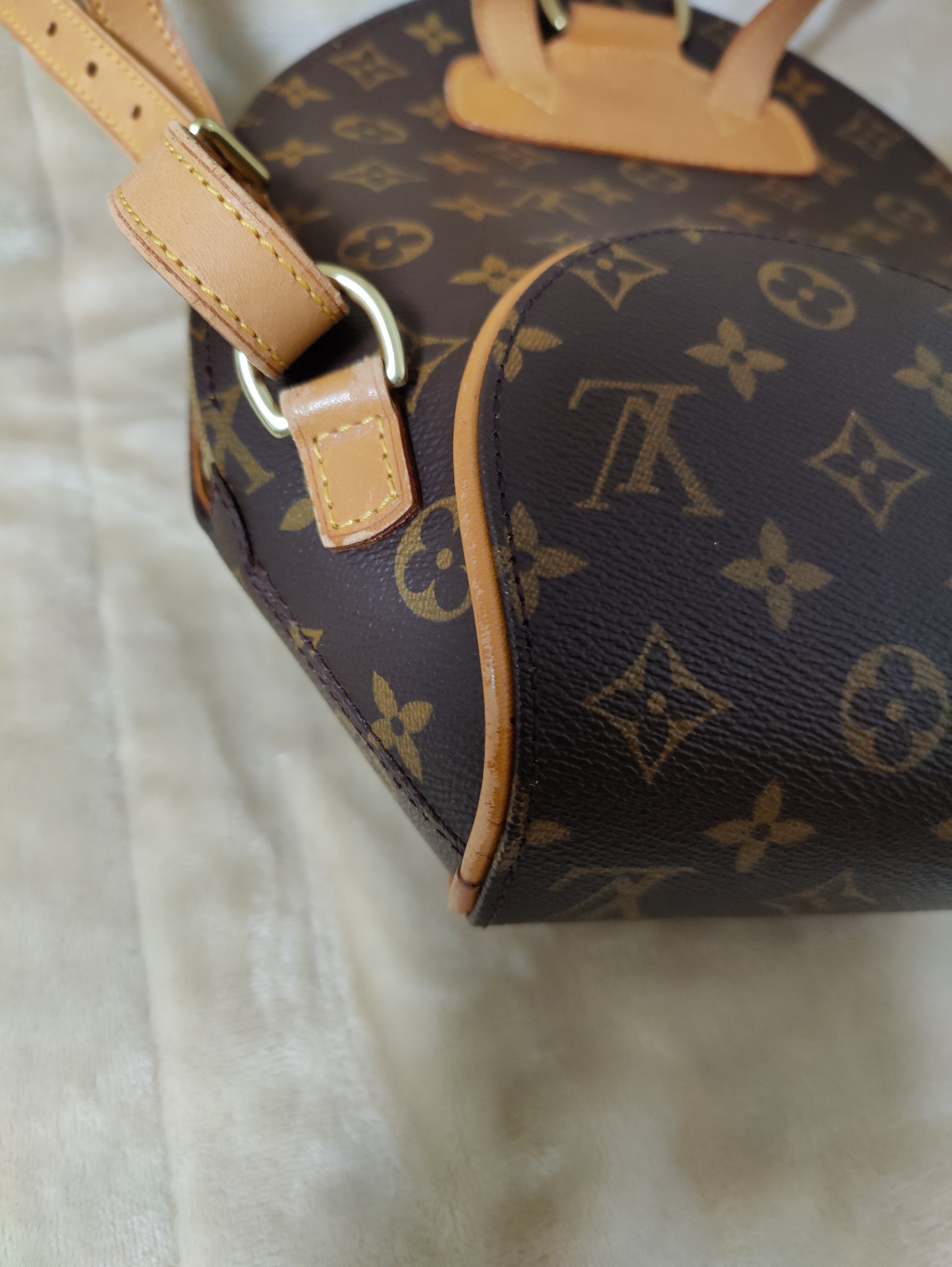Ellipse cloth backpack Louis Vuitton Brown in Cloth - 14279131